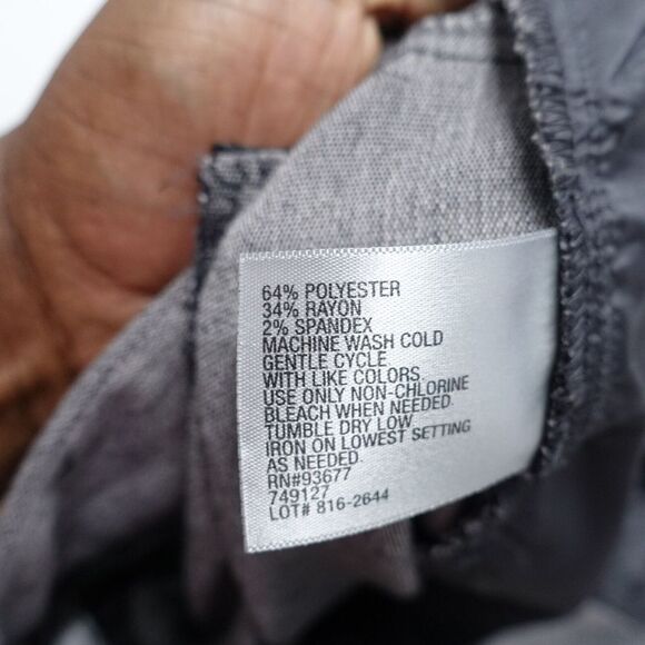 Worthington Dress Pants Womens 6 Gray Polyester Stretch Zip-Waist Classic Formal - Picture 6 of 8